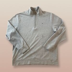 Vineyard Vines Men's XL Gray Quarter Zip Pullover Sweater Casual